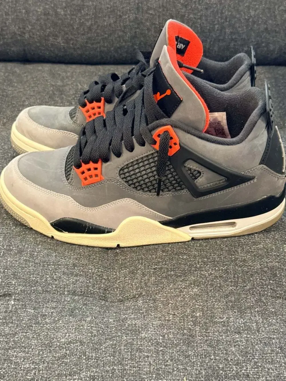 Nike Air Jordan 4 Retro 'Infrared' Dark Grey / Infrared 23 - 9M
